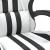 Scaun de gaming pivotant cu suport picioare alb&negru piele eco GartenMobel Dekor