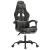 Scaun de gaming cu suport picioare negru/camuflaj piele eco GartenMobel Dekor