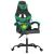 Scaun de gaming pivotant, negru și verde, piele ecologică GartenMobel Dekor