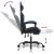 Scaun gaming pivotant/suport picioare negru/albastru piele eco GartenMobel Dekor