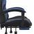 Scaun gaming pivotant/suport picioare negru/albastru piele eco GartenMobel Dekor