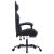 Scaun gaming pivotant/suport picioare negru/albastru piele eco GartenMobel Dekor