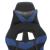 Scaun gaming pivotant/suport picioare negru/albastru piele eco GartenMobel Dekor
