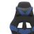 Scaun gaming pivotant/suport picioare negru/albastru piele eco GartenMobel Dekor