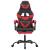 Scaun de gaming pivotant/suport picioare negru/roșu piele eco GartenMobel Dekor