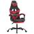Scaun de gaming pivotant/suport picioare negru/roșu piele eco GartenMobel Dekor
