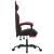 Scaun de gaming pivotant/suport picioare negru/roșu piele eco GartenMobel Dekor