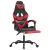 Scaun de gaming pivotant/suport picioare negru/roșu piele eco GartenMobel Dekor