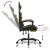 Scaun de gaming pivotant/suport picioare negru/auriu piele eco GartenMobel Dekor