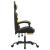 Scaun de gaming pivotant/suport picioare negru/auriu piele eco GartenMobel Dekor