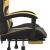 Scaun de gaming pivotant/suport picioare negru/auriu piele eco GartenMobel Dekor