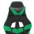 Scaun de gaming pivotant/suport picioare negru/verde piele eco GartenMobel Dekor