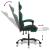 Scaun de gaming pivotant/suport picioare negru/verde piele eco GartenMobel Dekor
