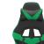 Scaun de gaming pivotant/suport picioare negru/verde piele eco GartenMobel Dekor