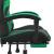 Scaun de gaming pivotant/suport picioare negru/verde piele eco GartenMobel Dekor