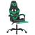Scaun de gaming pivotant/suport picioare negru/verde piele eco GartenMobel Dekor