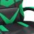 Scaun de gaming pivotant/suport picioare negru/verde piele eco GartenMobel Dekor