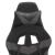 Scaun de gaming pivotant/suport picioare negru/gri piele eco GartenMobel Dekor