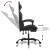 Scaun de gaming pivotant/suport picioare negru/gri piele eco GartenMobel Dekor