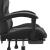 Scaun de gaming pivotant/suport picioare negru/gri piele eco GartenMobel Dekor