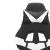 Scaun gaming pivotant/suport picioare negru/alb piele eco GartenMobel Dekor