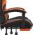 Scaun de gaming pivotant/suport picioare negru/oranj piele eco GartenMobel Dekor
