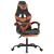 Scaun de gaming pivotant/suport picioare negru/oranj piele eco GartenMobel Dekor