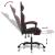 Scaun gaming pivotant/suport picioare negru/roșu vin piele eco GartenMobel Dekor
