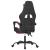 Scaun gaming pivotant/suport picioare negru/roșu vin piele eco GartenMobel Dekor