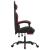 Scaun gaming pivotant/suport picioare negru/roșu vin piele eco GartenMobel Dekor
