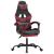 Scaun gaming pivotant/suport picioare negru/roșu vin piele eco GartenMobel Dekor