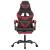 Scaun gaming pivotant/suport picioare negru/roșu vin piele eco GartenMobel Dekor