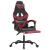 Scaun gaming pivotant/suport picioare negru/roșu vin piele eco GartenMobel Dekor