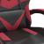 Scaun gaming pivotant/suport picioare negru/roșu vin piele eco GartenMobel Dekor
