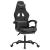 Scaun de gaming pivotant/suport picioare negru piele ecologică GartenMobel Dekor