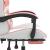 Scaun de gaming pivotant cu suport picioare alb&roz piele eco GartenMobel Dekor