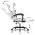 Scaun de gaming pivotant cu suport picioare alb&negru piele eco GartenMobel Dekor