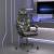 Scaun de gaming cu suport picioare negru/camuflaj piele eco GartenMobel Dekor