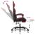 Scaun de gaming pivotant/suport picioare negru/roșu piele eco GartenMobel Dekor