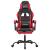Scaun de gaming pivotant/suport picioare negru/roșu piele eco GartenMobel Dekor