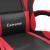 Scaun de gaming pivotant/suport picioare negru/roșu piele eco GartenMobel Dekor