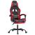 Scaun de gaming pivotant/suport picioare negru/roșu piele eco GartenMobel Dekor