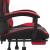Scaun de gaming pivotant/suport picioare negru/roșu piele eco GartenMobel Dekor
