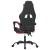 Scaun de gaming pivotant/suport picioare negru/roșu piele eco GartenMobel Dekor