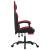 Scaun de gaming pivotant/suport picioare negru/roșu piele eco GartenMobel Dekor