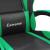 Scaun de gaming pivotant/suport picioare negru/verde piele eco GartenMobel Dekor