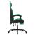 Scaun de gaming pivotant/suport picioare negru/verde piele eco GartenMobel Dekor