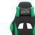Scaun de gaming pivotant/suport picioare negru/verde piele eco GartenMobel Dekor