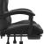 Scaun de gaming pivotant/suport picioare negru/gri piele eco GartenMobel Dekor