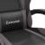 Scaun de gaming pivotant/suport picioare negru/gri piele eco GartenMobel Dekor